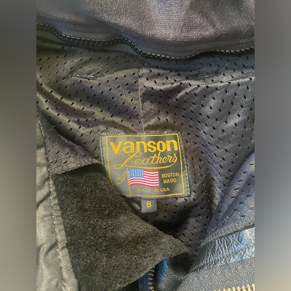 Vanson Leathers Black Leather Motorcycle Pants SIZE 8 - Picture 2 of 7